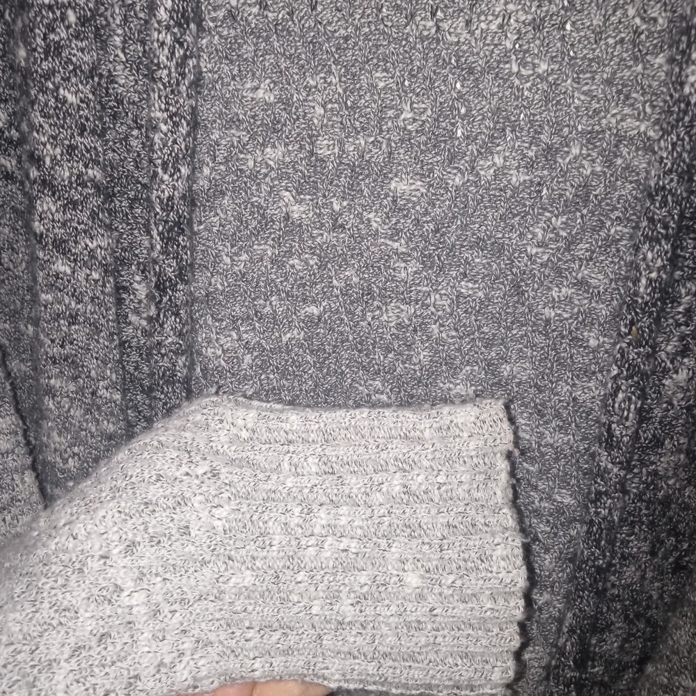 Simply Vera Vera Wang Long Cardigan XL Black/White/Grey - Picture 7 of 10